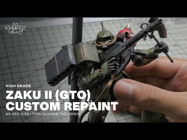 Custom Paint Gunpla | HG 1/144 Zaku II (Gundam The Origin) | ASMR