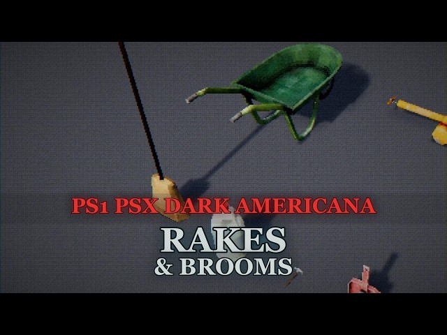 For Godot 4: Rakes, brooms and sprayers in PS1 style - PS1 PSX Dugout