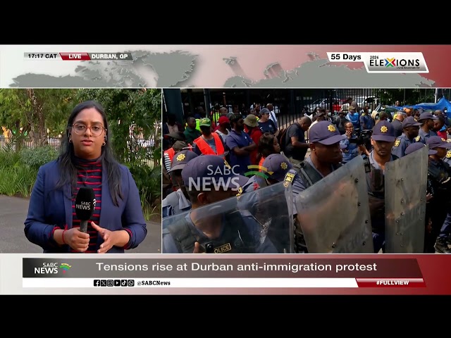 March and March Protest | Police deployed as anti-immigration protesters march