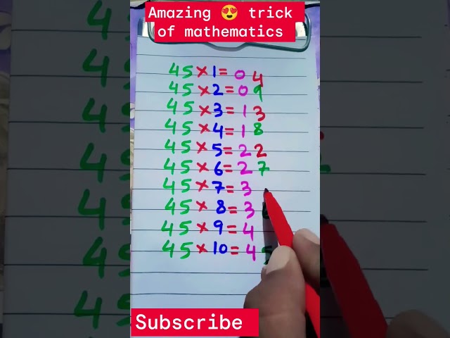 amazing trick of mathematics #maths #youtubeshorts #mathstricks #trending #education #shorts #yt 😍👍