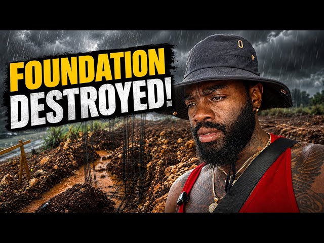 THE FLOOD RAIN DESTROYED THE FOUNDATION😔 | Osline Residence🇯🇲Ep 44
