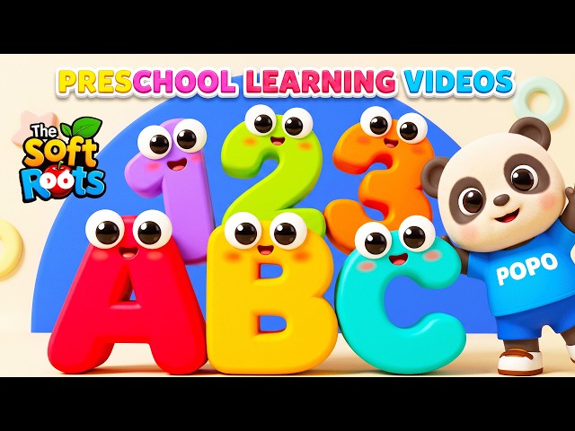 Preschool Learning activities for 3 year olds at home | Learn ABC Phonics Shapes Numbers Colors 🌈
