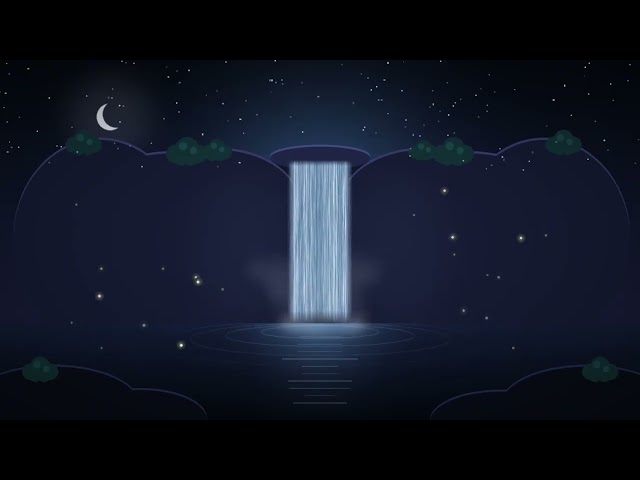River & Waterfall Sounds for Sleeping 🌙 Peaceful Night Waterfall | No Ads, 9 Hours