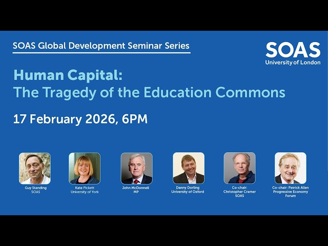 Book Launch: Human Capital: The Tragedy of the Education Commons’