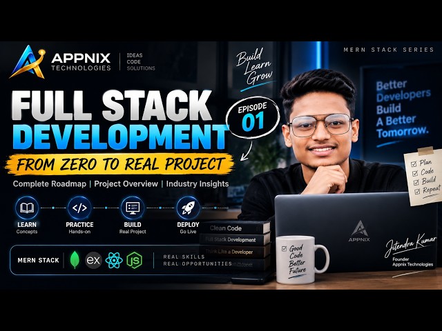 FULL STACK DEVELOPMENT 🔥 From Zero to Real Project | MERN Stack Roadmap | EPISODE 01