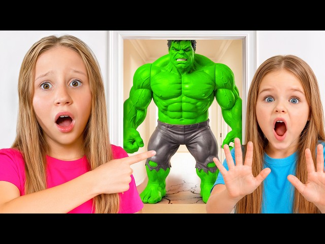 Nastya and Super heroes escape story