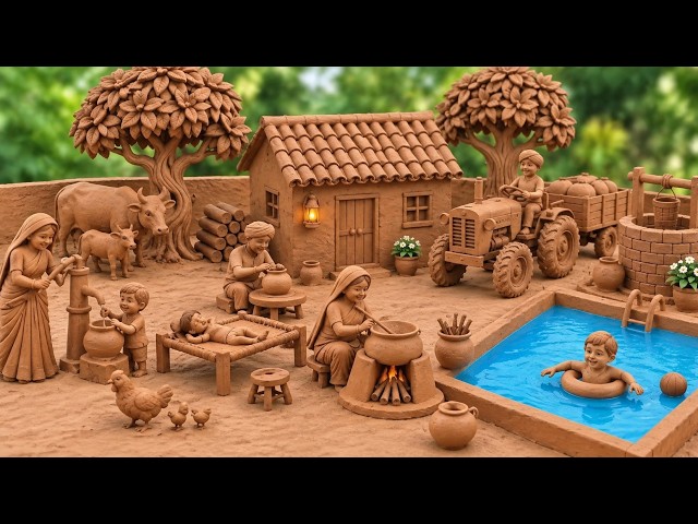 10 Cute Kitchen Sets Diye | How To Make Miniature Kitchen Set With Clay |  Soil Kitchen Set Making  