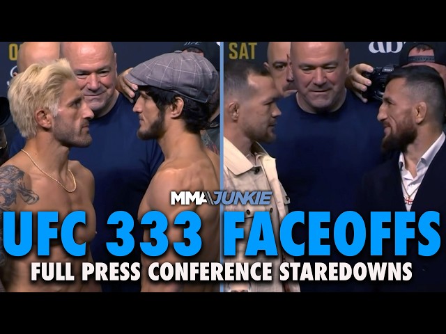 UFC 333 final press conference faceoffs: Volkanovski-Evloev, Yan-Dvalishvili 3
