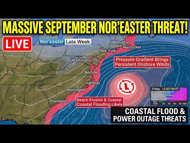 A September Nor'easter? Mike Bettes Live as Storm Threatens East Coast