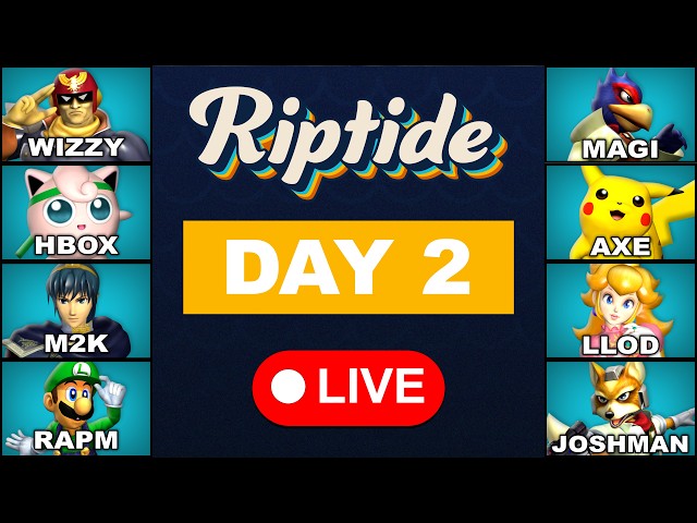 Riptide 2026 | Day 2/3 | Smash Melee Singles Pools + Top 16