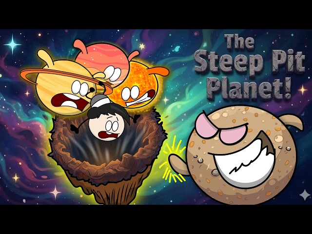 The Steep Pit Planet! | #aumsum #kids #science