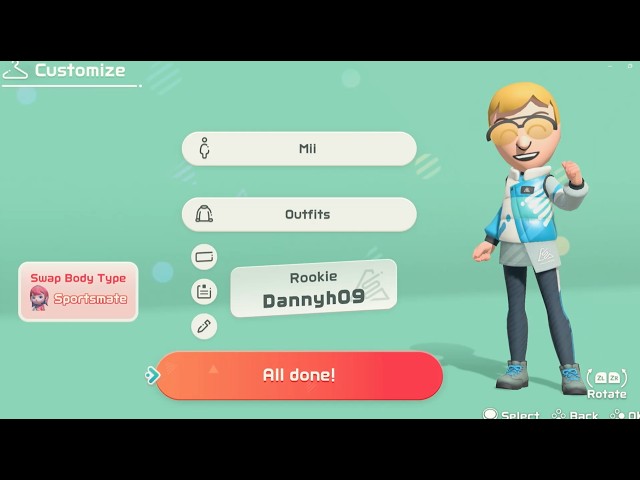 Nintendo Switch Sports Resort - Main Menu Overview