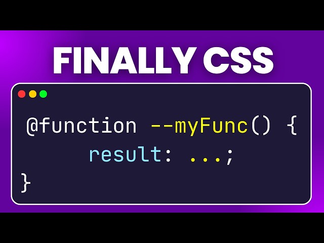 CSS Can Now Create Its Own Functions