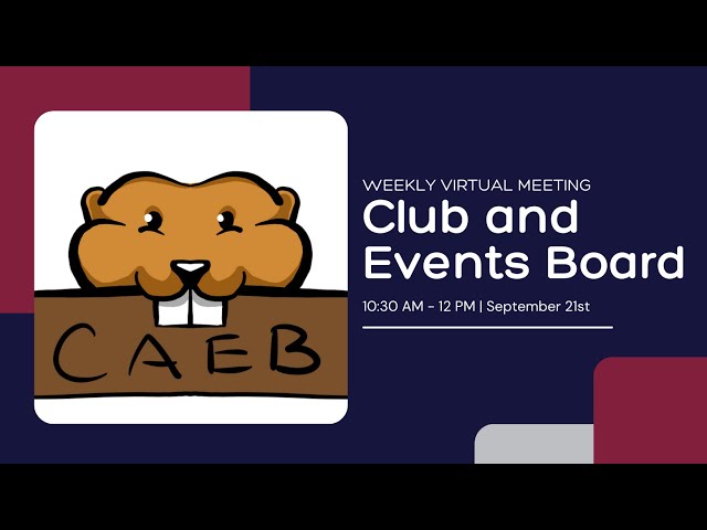 CAEB Weekly Meeting - September 21st 2021