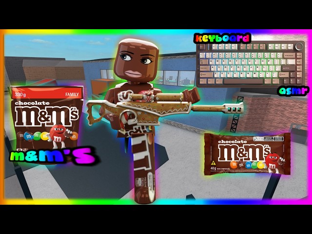 🌈Playing mm2 as M&M'S *Keyboard ASMR* 🌈