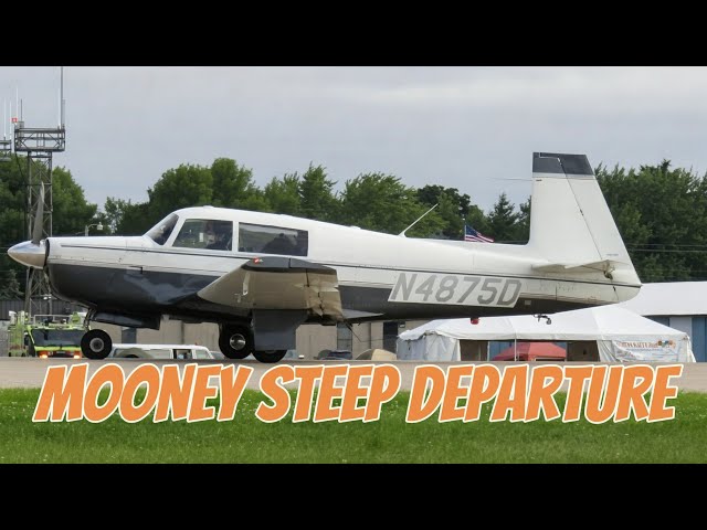 Mooney M20F Takeoff — Fast, Tight & Intense Runway Launch