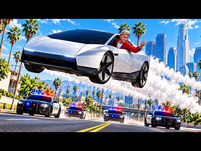 Using TESLA FLYING ROADSTER to TROLL COPS in GTA 5 RP!