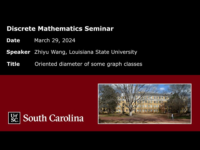 Zhiyu Wang: Oriented diameter of some graph classes