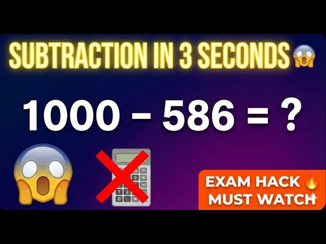 Speed Math Subtraction Tricks | Borrowing Vendam 😱 | Tamil #educationaltamil #mathstricks #aptitude