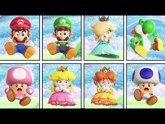 All Character's Death Animations + Game Over (Super Mario Wonder + Meetup in Bellabel Park)