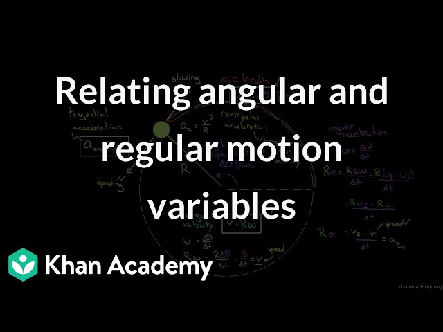 Relating angular and regular motion variables | Grade 11 | Physics | Khan Academy (IN accent)