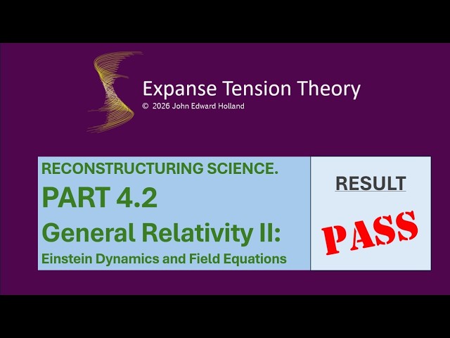 Reconstructing Science 4.2: Einstein Dynamics & Field Equations 