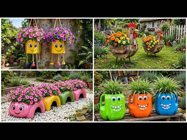 60 Creative DIY Garden Decor Ideas from Recycled Materials | Upcycled Backyard Art