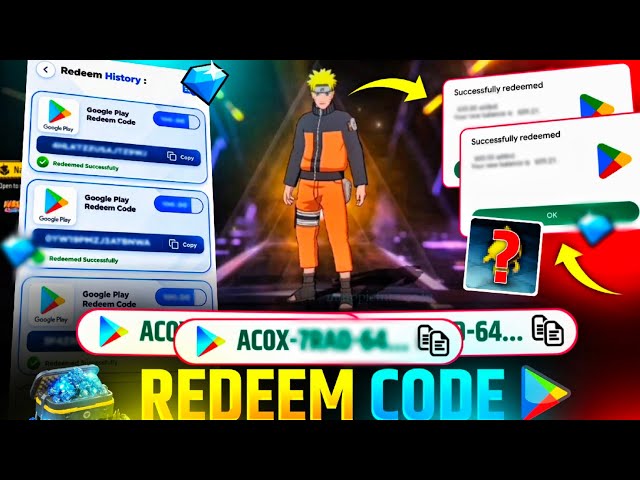 Free Redeem Code (Naruto Ascension Event) 🤩 | Google Play Redeem Code App 2026