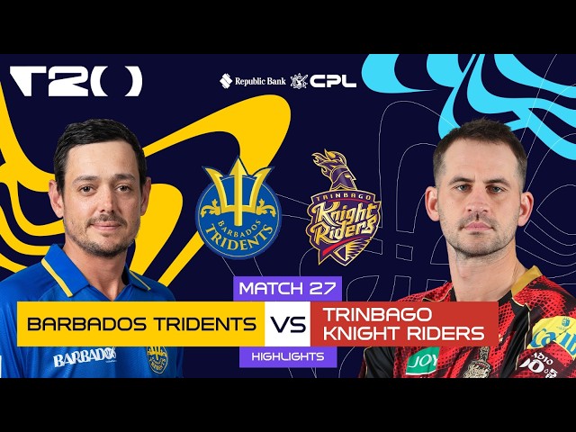 Highlights | Barbados Tridents vs Trinbago Knight Riders | CPL 2026