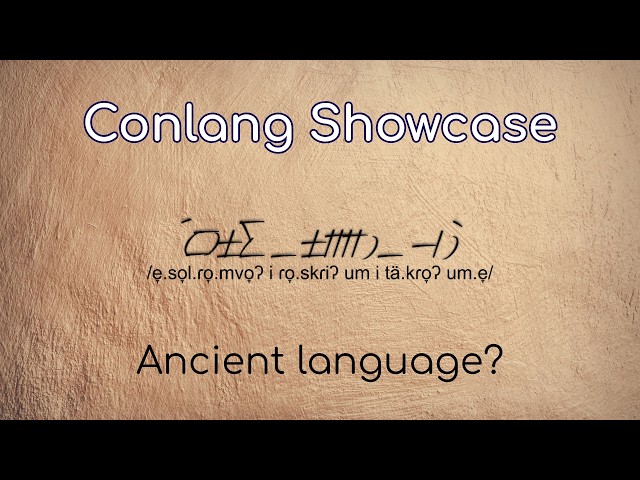 Conlang Showcase Esolromvoe