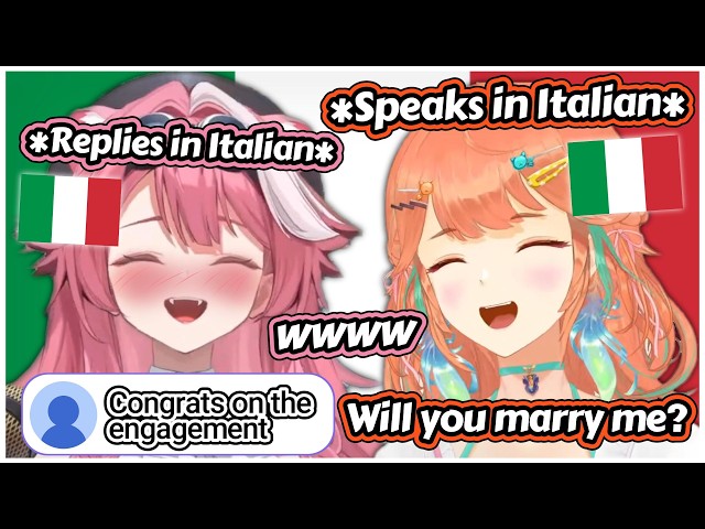 Raora’s Priceless Reaction to Kiara Proposing in Italian [Hololive EN]