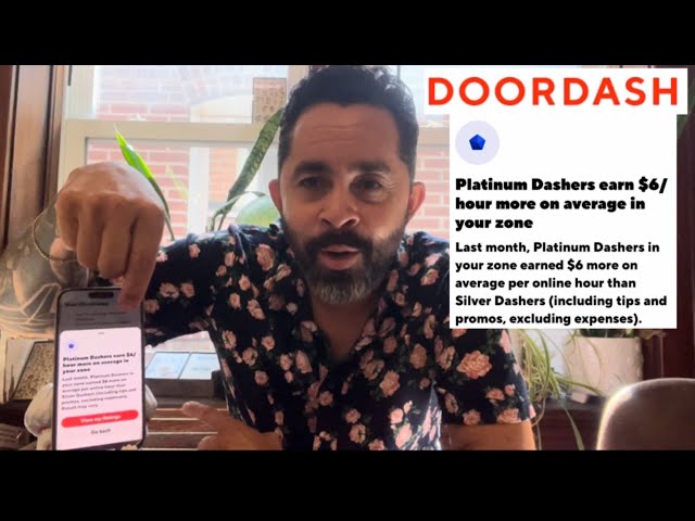 Platinum DoorDash Drivers Earn $6 More Per Hour Than Silver Dashers. REACTION 