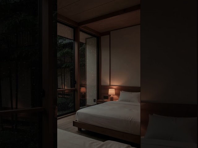 Rainy Night Cozy Bedroom Sounds Sleep by the Window #rainsounds #asmr #rain #peace #sleep 🏡🪴