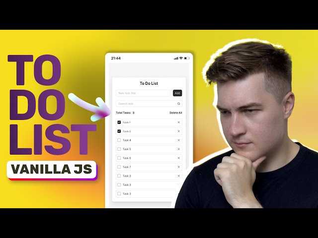 To Do List in pure JavaScript – no frameworks or libraries required