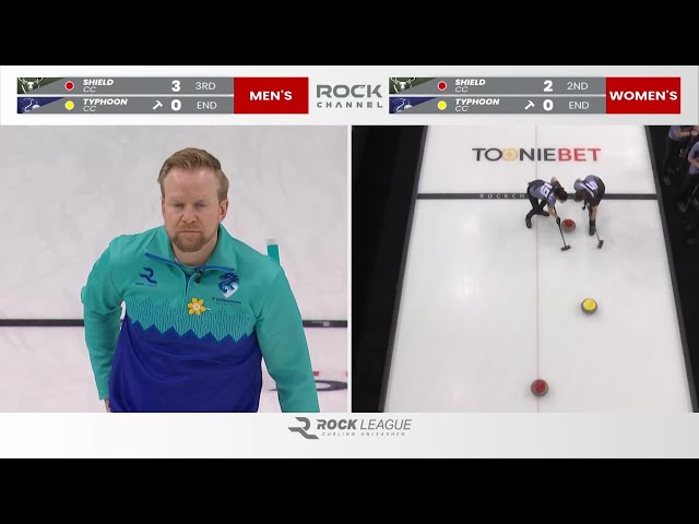 Anna Hasselborg moves the red rocks around for three for Typhoon Curling Club!