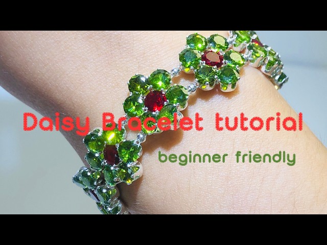 DIY Daisy Bracelet Tutorial 🌼| Easy Beaded Flower Bracelet for Beginners (Step by Step)