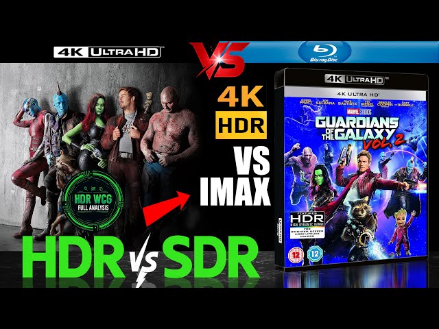 HDR DV WCG ATMOS ANALYSIS Guardians of the Galaxy Vol 2 2017 4K UHD BD REVIEW vs 1080p BD SDR 100nit