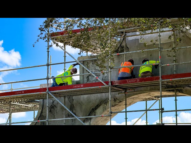 Tropical Americas Entrance Archway Gets Detailed Sculpting! Animal Kingdom Updates!