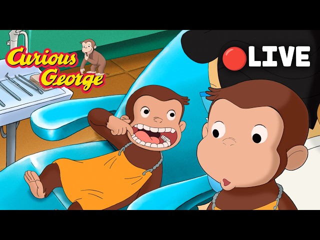 🔴 LIVE Curious George Episodes 🐵 George Visits The Dentist + More! 🐵