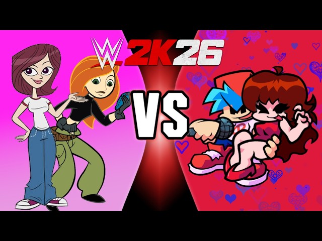 Kim and Elise(c) vs bf and gf (with their moms), mixed tag team championship 