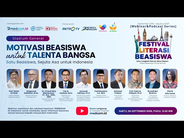 FESTIVAL LITERASI BEASISWA: Motivasi Literasi untuk Talenta Bangsa