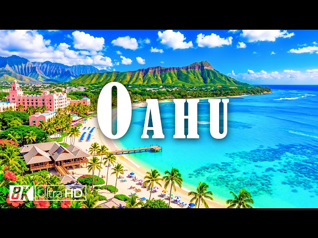 OAHU 8K Virtual Tour 🇺🇸 🌺 Waikiki Beach, Diamond Head & Breathtaking Hawaiian Island Paradise 🌊