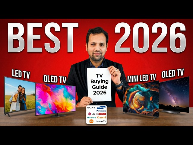 Best TV to Buy in 2026: LED vs QLED vs Mini LED vs OLED Explained! ⚡| TV Buying Guide in Hindi