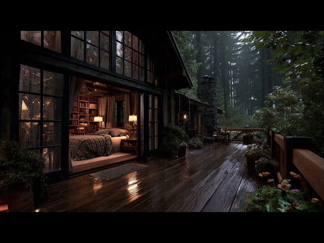 Cozy Forest Room 🌲 | Soft Rain Sounds for Sleep and Stress Relief