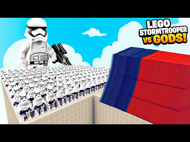 200x LEGO STORMTROOPER + 1x GIANT vs EVERY GOD - Totally Accurate Battle Simulator TABS