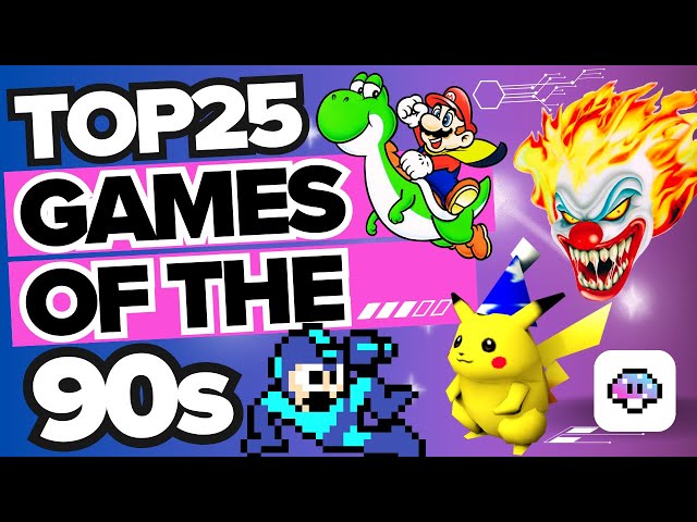 Top 25 Retro Games of the 90s (1990-1999) on N64, PS1, SNES, NES, Genesis & Dreamcast