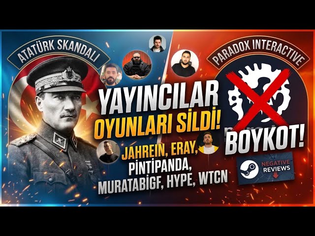 STREAMERS DECLARE WAR ON PARADOX! MASSIVE ATATÜRK BOYCOTT #Atatürk #paradoxinteractive #paradox