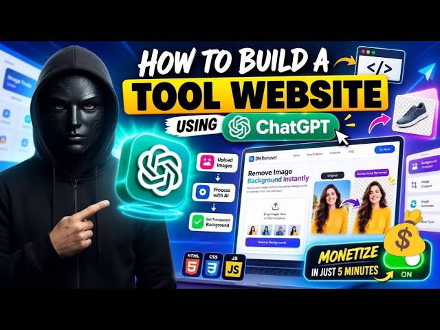 I Built a Background Remover Tool Using ChatGPT | Make Money with Your Own Website Lifetime💰