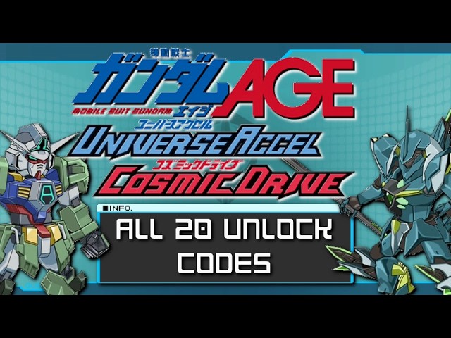 Every Unlock Code\Password in Gundam AGE Universe Accel/Cosmic Drive | (PSP) 機動戦士ガンダムAGE 全パスワード