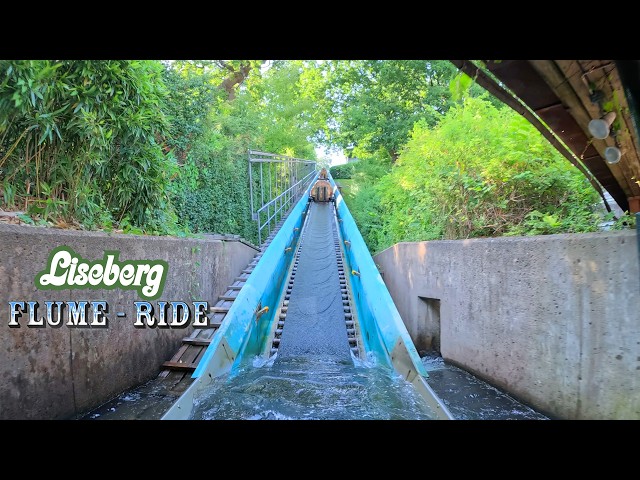 Flume Ride 4K Front Seat POV - Liseberg - Multi Drop Log Flume ride